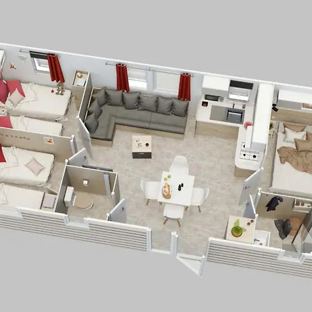 Mobil-home Dans Parc Residentiel 6-8 Pers